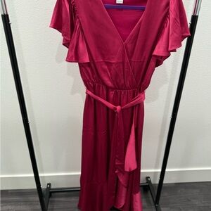 Nicole Miller Red Wrap Dress